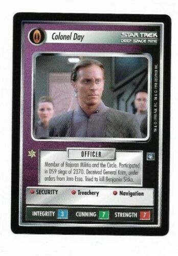 Star Trek CCG Deep Space Nine  Colonel Day -  Bajoran  - Rare nm/mt  DS9 - Picture 1 of 1
