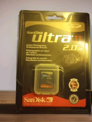 Sealed SANDISK ULTRA II SDSDH 2GB MEMORY CARD