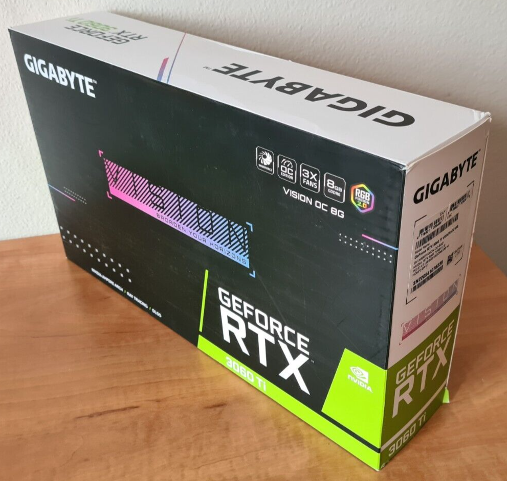 Gigabyte GeForce RTX 3060 Ti VISION OC 8G (rev. 2.0) NVIDIA 8 GB GDDR6