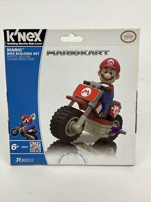 Nintendo Switch Biker K K'NEX Wii Mario Kart Standard Bike Building 31pc Set 38001