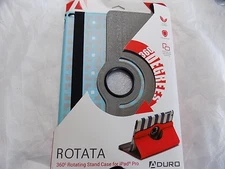 Aduro Rotat Turquoise Square Pattern 360 Degrees Rotating Stand Case