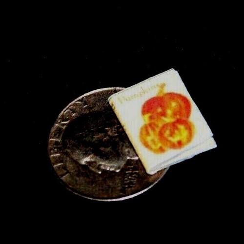 Miniature dollhouse size pumpkin book handmade 3 Sizes see pictures - Picture 4 of 9