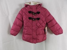 PINK PLATINUM GIRLS PINK BERRY HOODED PUFFER JACKET - SIZE 5/6 - NEW WITH TAGS