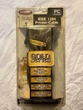 New NIP Belkin IEEE 1284 24k Gold Plated Gold Series Printer Cable F2A046-06GLD