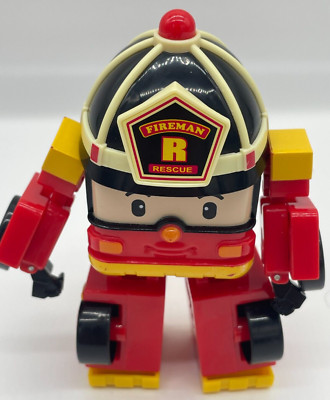 Robocar Poli Roy Fire Fighter Truck Transforming Robot Vehicle Silverlit 2011