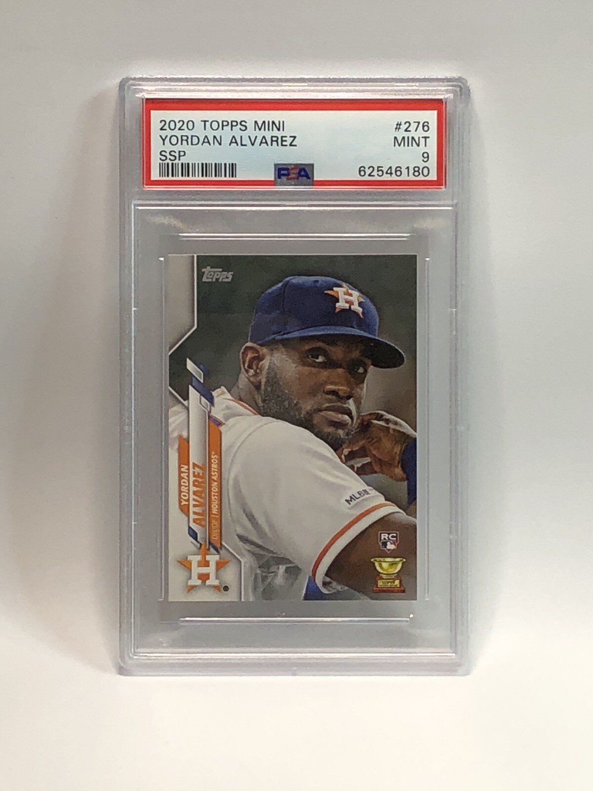 2020 Topps Mini #276 RC Yordan Alvarez PSA 9 Rookie SSP SP (Pop 3) Variation