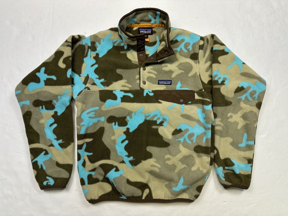 Men's Patagonia Synchilla Snap T Fleece Sweater Pullover Camo