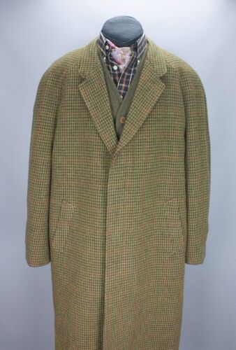 P & J Haggart Houndstooth Tweed Glencheck RAGLAN Balmacaan Jacket Overcoat sz 46 - Picture 23 of 24