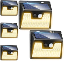 Solar Outdoor Lights [5 Pack/140Led], Motion Sensor Outdoor Lights Ultra-Bright,