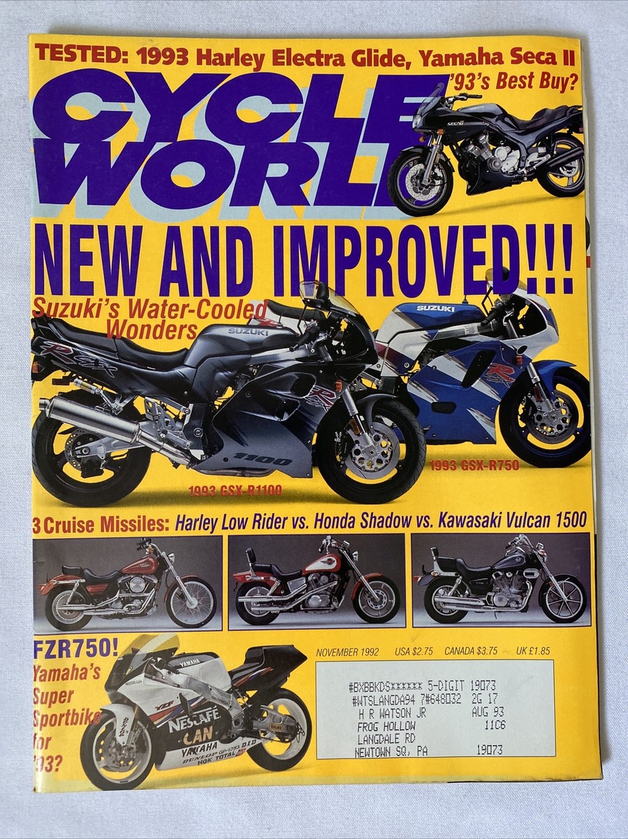1992 November Cycle World Magazine GSX-R Water Pumper Heads (CP395