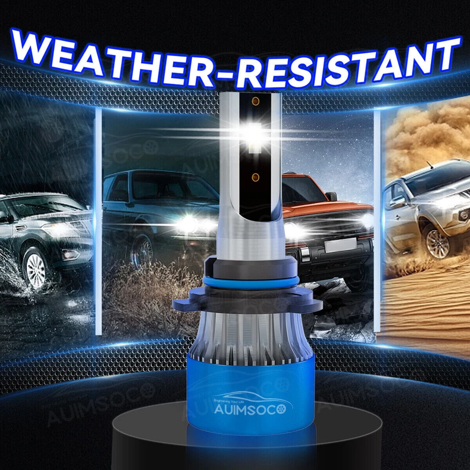 For 1993 Cadillac 60 Special HB3 9005 LED Headlight Lamp High Beam 6000K 2pcs - Image 4 of 4