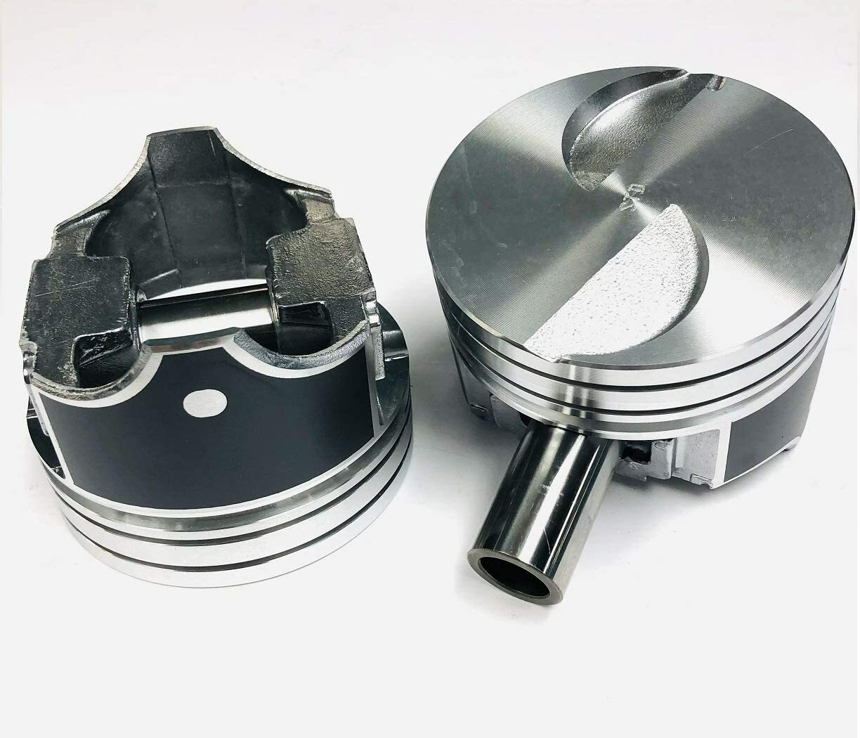 SILVOLITE Hypereutectic Flat Top Pistons Set/8+MOLY Rings for Ford BB