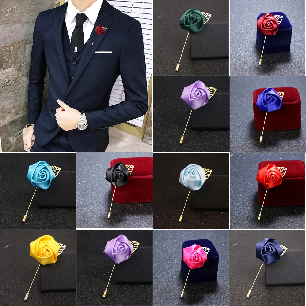 Rose Flower Lapel Pin Enamel Pin Men Women Wedding Favor Suit Brooch Pin  Fashion