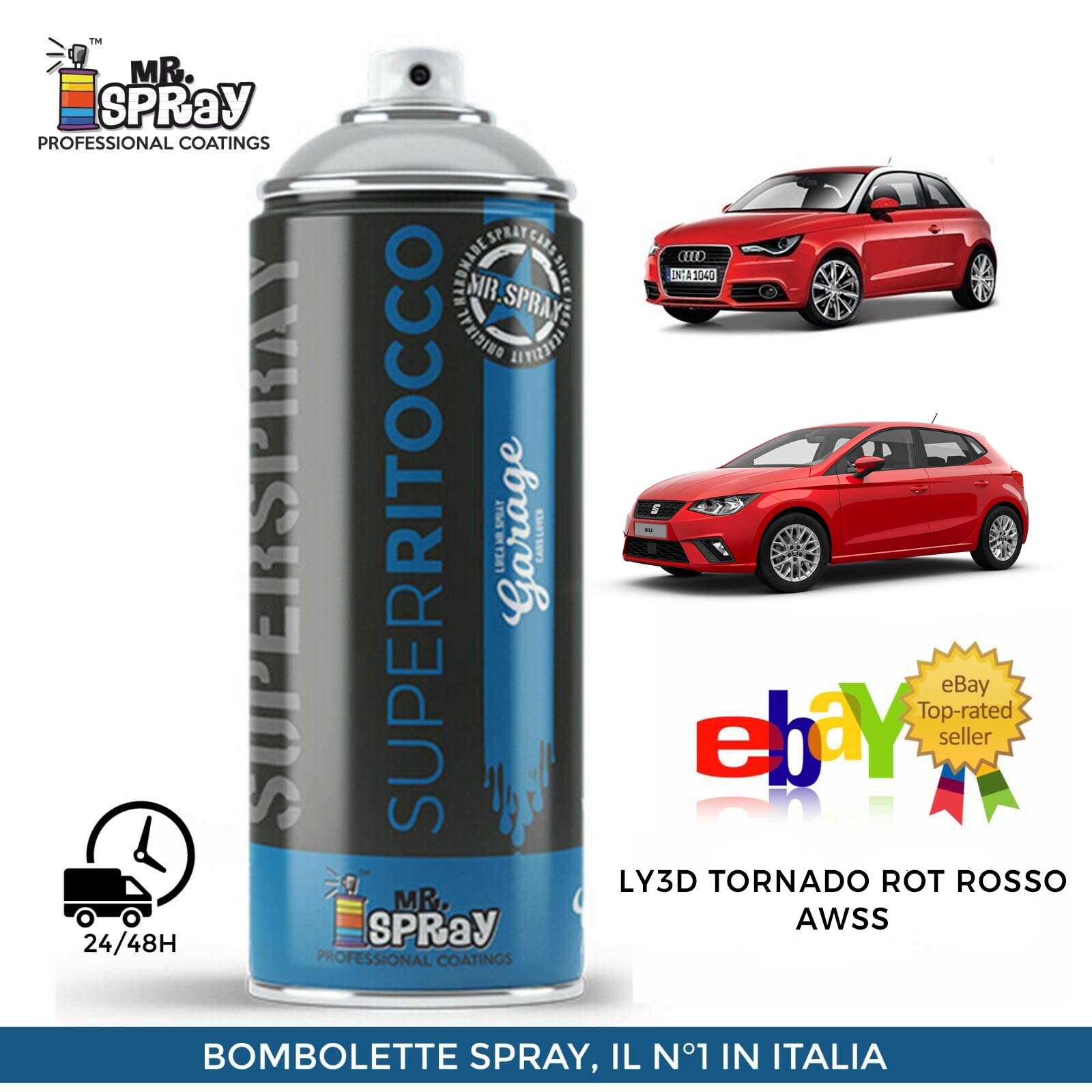 Spray Audi Volk Skoda Seat LY3D Tornado Rosso 400ml