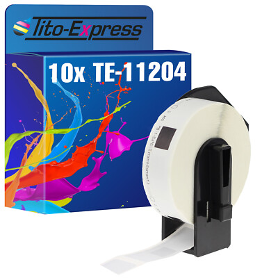 10x Etikett für Brother P-Touch DK-11204 17x54mm QL 1050 QL 1050 N QL 1060 N