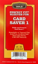 (25-50 COUNT) Cardboard Gold Perfect Fit Sleeves for Card Saver 1 FREE SHIPPING