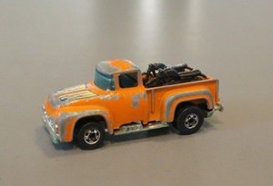 Details About Hot Wheels Hi Tail Hauler 56 Ford Pickup Blackwalls Orange Dirt Bikes