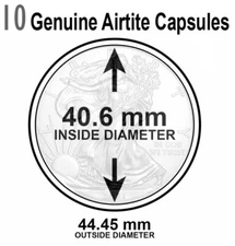 10 American Silver Eagle AirTite Round Coin Capsules Archival Direct Fit ASE H40