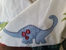 Pottery Barn Kids Super Saurus Crib Bedskirt Dinosaurs T-Rex Brontosaurus Baby
