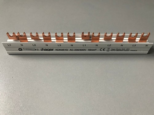 Hager KDN363F / KDN363A 463D 450D , Phasenschienen für Fi + 8 LS / 12 TE wählbar - Bild 7 von 10