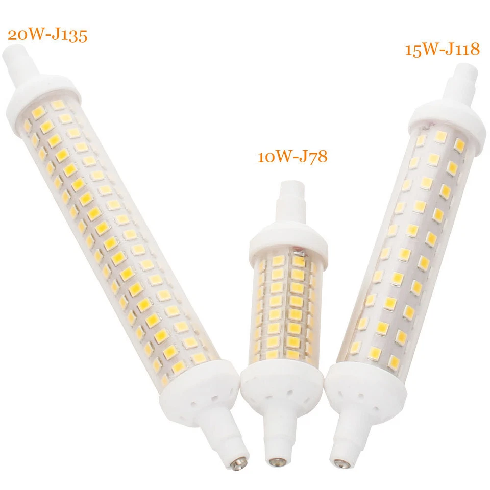 R7S LED Glühbirne 78mm 118mm 135mm 10W 15W 20W Maislicht Ersetzt Halogenlampen - Bild 3 von 4