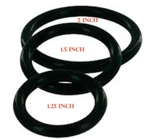 Trinity Silicone Cock Rings Soft Rubber Sports 3 Rings Set - Black