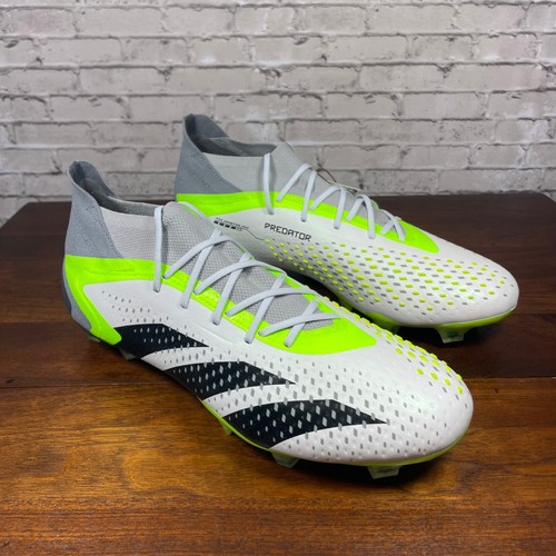 NEW adidas Predator Accuracy.1 FG Men's Soccer Cleats GZ0035 White Green SZ 9.5 - Picture 6 of 12
