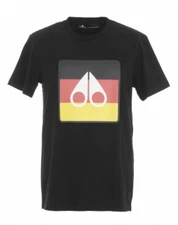MOOSE KNUCKLES HAMBURG FLAG T-SHIRT BLACK *NEW*
