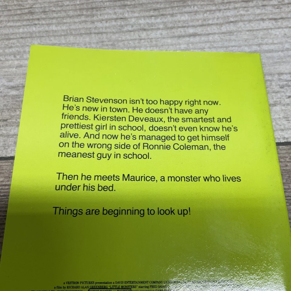 Little Monsters Movie Novel  Scholastic Paperback Fred Savage New Old Stock - Image 4 of 4