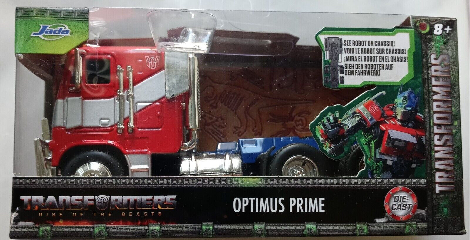Jada Transformers G1 Style 1:32 Autobots Optimus Prime Diecast Toy Collector Car