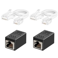 Phone Jack to Ethernet Adapter RJ11 to RJ45 Adapter RJ45 Female to RJ11 Male ...