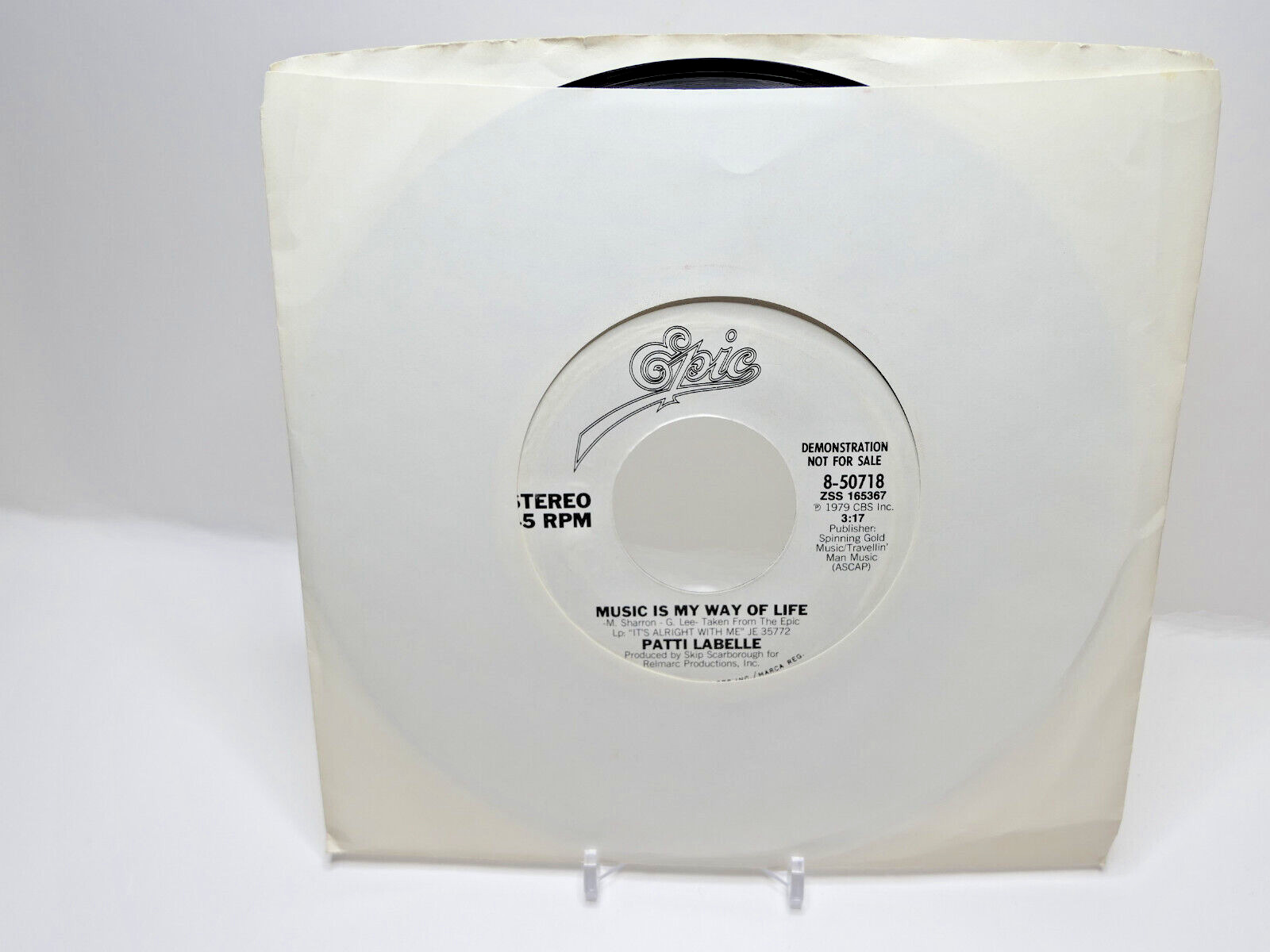 Patti LaBelle ‎– Music Is My Way Of Life / 1979 8-50718 / 45 RPM, Promo EX+