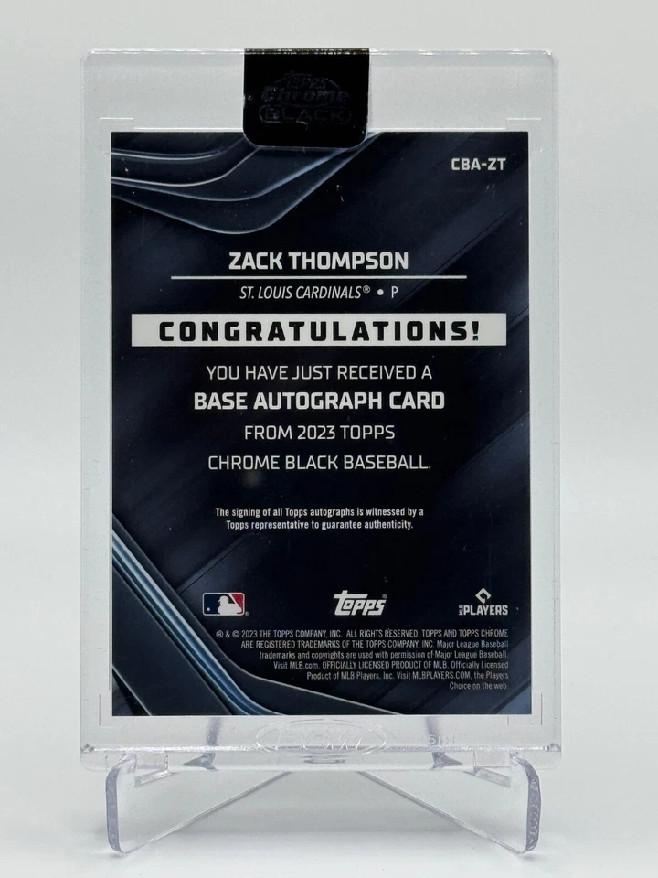 2023 Topps Chrome Black Autographs #CBA-ZT ZACK THOMPSON (RC) - Image 2 of 2