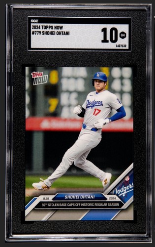 2024 Topps Now Shohei Ohtani #779 59th Stolen Base SGC 10, Dodgers, MVP