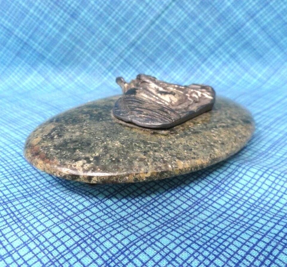 Hebilla de cinturón de caballo occidental alemán piedra plateada vaquero vaquera artesanal de colección. PCB435 Foto 4 de 4