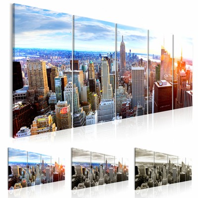 NEW YORK SKYLINE STADT Wandbilder xxl Bilder Vlies Leinwand d-B-0188-b-n