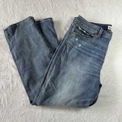 Daze Repreve Women s Jeans Distressed Medium Wash  Size 31 Straight Leg Stretch