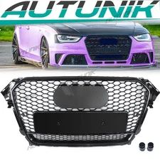 For Audi A4 S4 B8.5 2013-2015 2014 Mesh Grille Front Grill RS4 Quattro Style