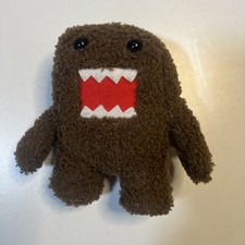 Vintage Domo Kun 7" Brown Plush Curly Sherpa NHK-TYO Used As Is