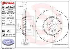 Disque de frein (à l'unité) BREMBO 09.C982.23 LAND ROVER DISCOVERY 2.0 D 4x4