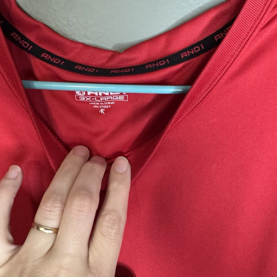 AND 1 Active Wear Sleeveless Shirt Men's 3XLarge Red - Image 2 of 4