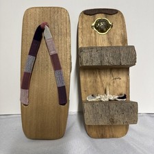 Vintage Japanese Wooden Geta Sandals Kimono Yukata Cosplay Costume Shoes Japan