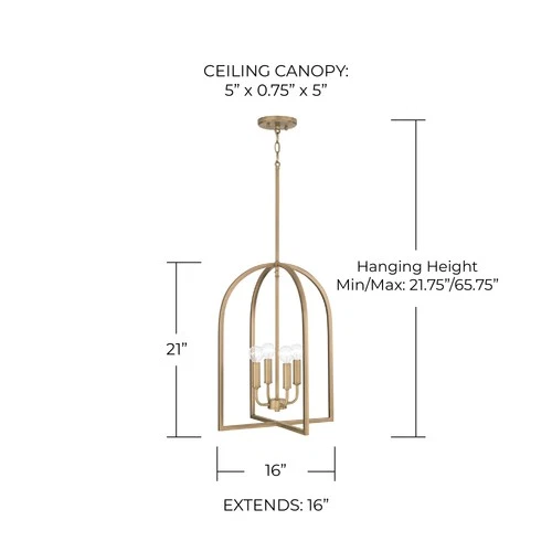 Capital Lighting 548841 Lawson 4 Light 16"W Multi Light Pendant - Picture 2 of 13