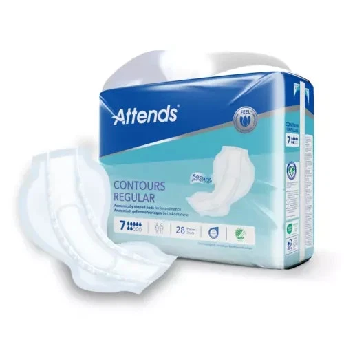 Attends - Contours regular 7 - Unisex Incontinence Pads 21 Pieces pack