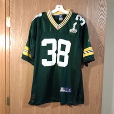 Tramon Williams #38 Green Bay Packers Reebok Super Bowl XLV Sewn Jersey Size 52.