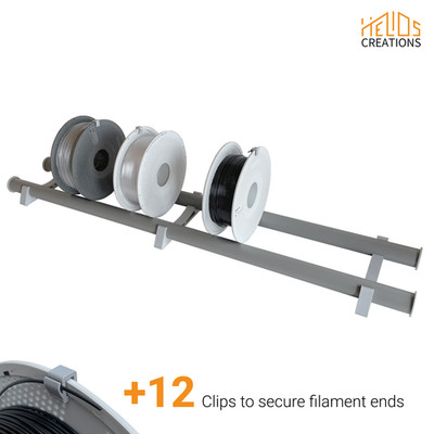 Filament Aufbewahrungsregal 3D Drucker Spule Organizer - hält 12 Spulen + Clips