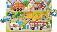 Hintergrundbildpuzzle Auf Der StraßE (Kinderpuzzle) | Goki | Spiel