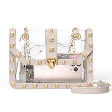 Clear Bag Stadium Approved Women Clear Crossbody Purse for Stadium Events Tre...