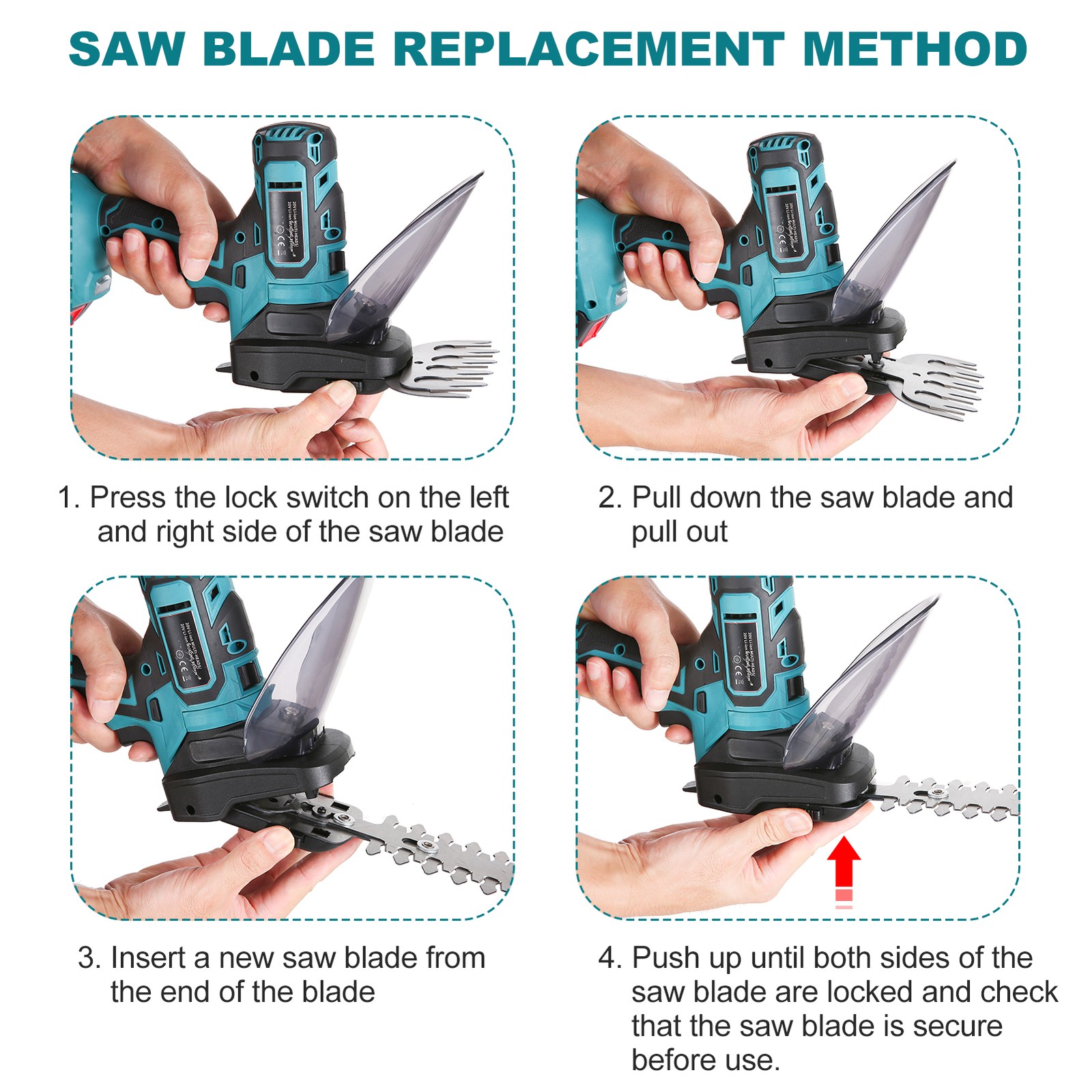 Vistreck Cordless Grass Shears Power Hedge Trimmers Cordless for Gardening GJJG