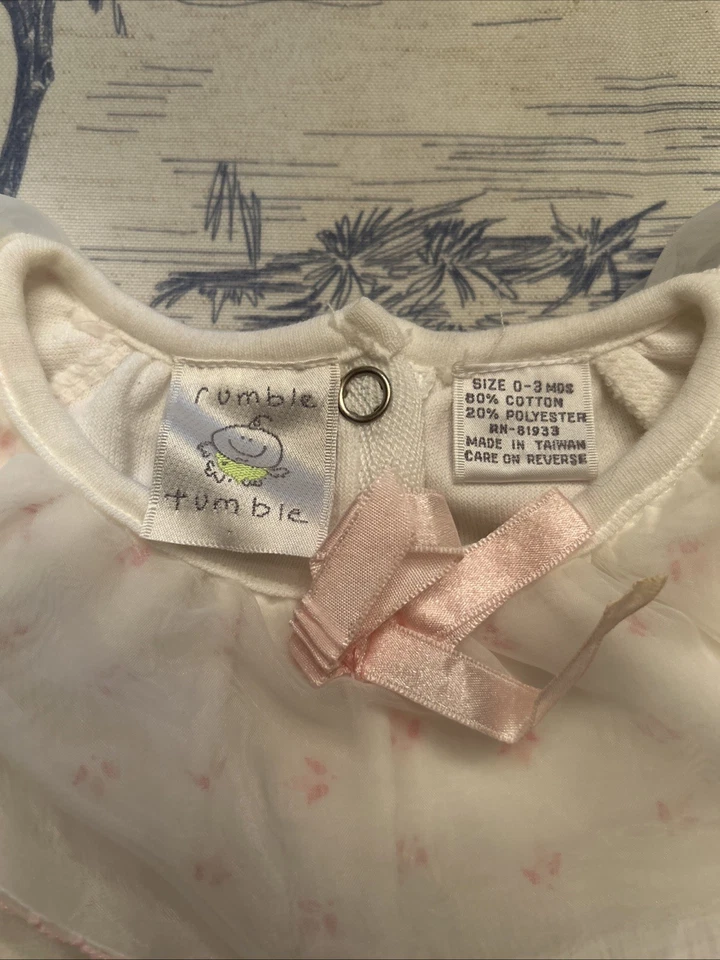 Conjunto Vintage Rumble Tumble Bebé Niña Talla 0-3 M Foto 2 de 3